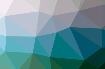 Illustration of abstract Blue And Green horizontal low poly background. Beautiful polygon design pattern.