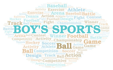 Boy's Sports word cloud.
