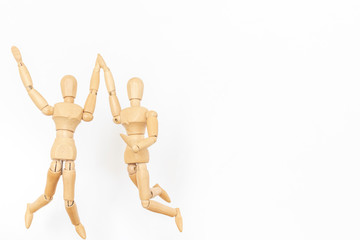 ジャンプするデッサン人形