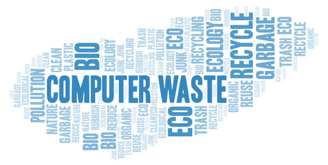 Fototapeta premium Computer Waste word cloud.