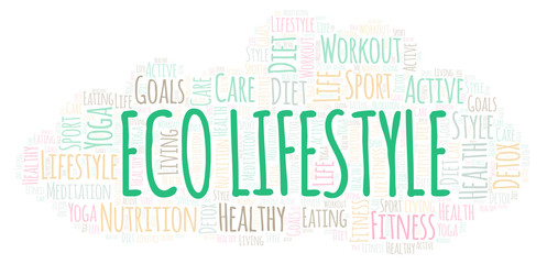 Obraz premium Eco Lifestyle word cloud.