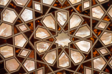 Ottoman art example of Mother of Pearl inlays from Istanbul Turkey