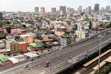 Fototapeta premium Metro Manila city landscape from Makati , Makati, Philippines, Mar 16,2019