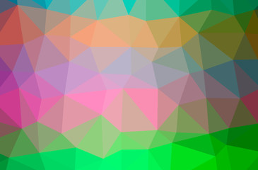 Obraz premium Illustration of abstract Green, Pink, Red horizontal low poly background. Beautiful polygon design pattern.