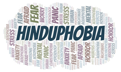 Hinduphobia word cloud.