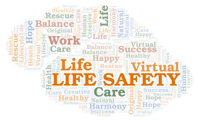 Obraz premium Life Safety word cloud.