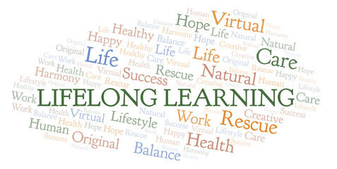 Fototapeta premium Lifelong Learning word cloud.