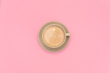 Good morning coffee and alarm clock concept