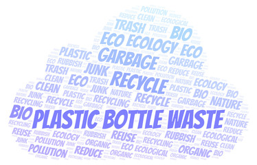 Obraz premium Plastic Bottle Waste word cloud.