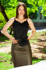 Fototapeta premium Young brunette woman