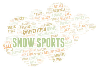 Obraz premium Snow Sports word cloud.