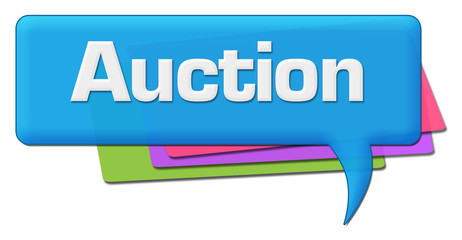 Auction Blue Colorful Comment Symbol 