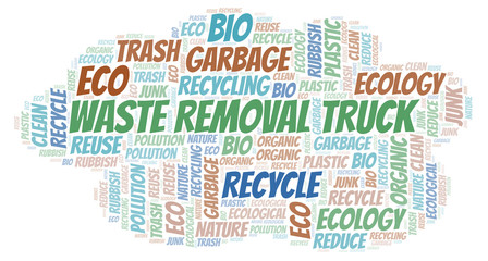 Waste Removal Truck word cloud.