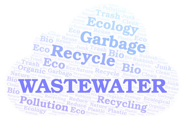 Obraz premium Wastewater word cloud.