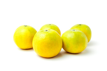 oranges fresh Rich in Vitamin C isolated on white background and clipping path