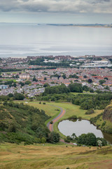 An aerial view of the city of Edinburgh, Scotland, United Kingdom