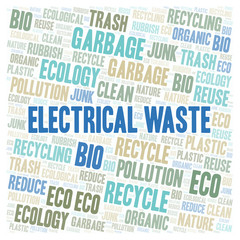 Obraz premium Electrical Waste word cloud.