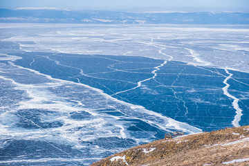 Frozen lake in Baikal, Russia
