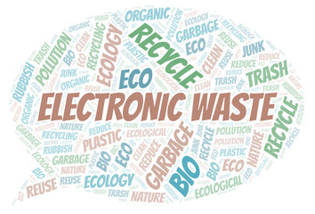 Electronic Waste word cloud.