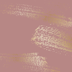 Delicate gold glitter sparkles on Dusty pink background. Vector decoration for wallpaper, canvas, wedding, business cards, advertising, wrapping paper, trendy invitations.