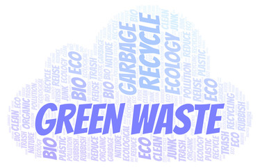 Obraz premium Green Waste word cloud.