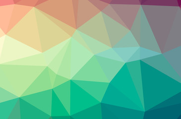 Illustration of abstract Green, Yellow horizontal low poly background. Beautiful polygon design pattern.