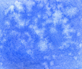 Hand drawing watercolor background blue