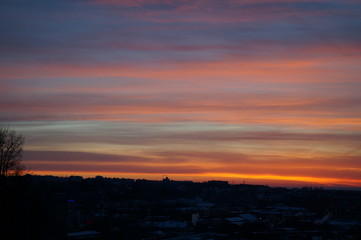 sunset, sun, clouds, beauty, landscape,