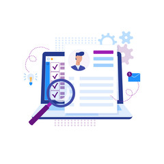 Website header of recruiting and hr concept