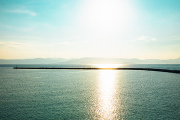 Sunrise over the ocean