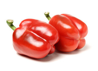 red pepper sweet on white background