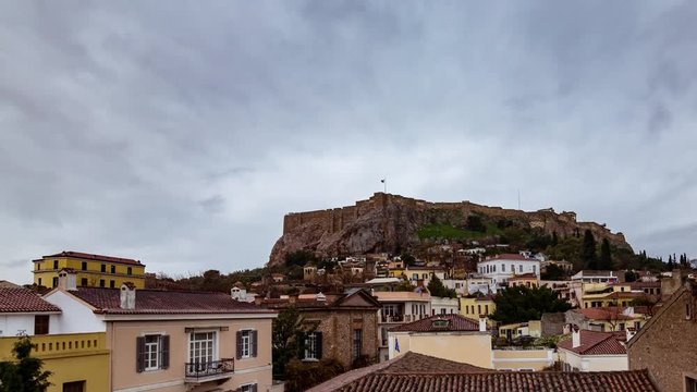 4K Timelapse Acropolis by Day, Athens, Greece
