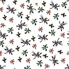 multi-colored starfish on a white background