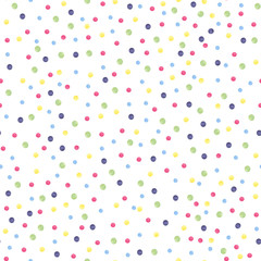 Pattern with multi-colored points on a white background