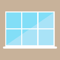 Window icon. Vector illustration of a window.