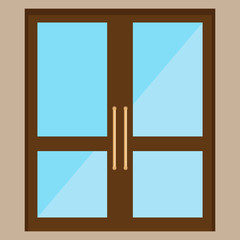 Door icon. Vector illustration of a door. Entrance door.