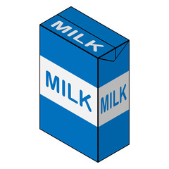 Milk in the package. Vector illustration cardboard packaging of milk. Carton pack. Paper box design for drink milk product.