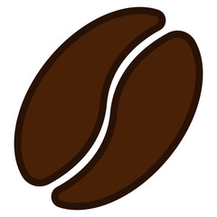 Coffee beans icon. Vector illustration of coffee beans. Logo coffee beans.