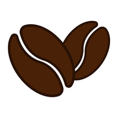 Coffee beans icon. Vector illustration of coffee beans. Logo coffee beans.