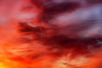 Sunset and clouds