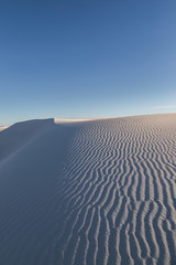 Ripples in the sand dunes, with evening light, at White Sands National Monument, New Mexico