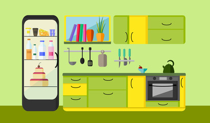 illustration of kitchen