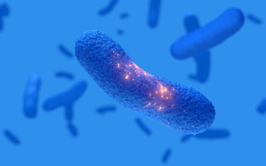 Germ infection and bacterial disease epidemic, 3d rendering,conceptual image.