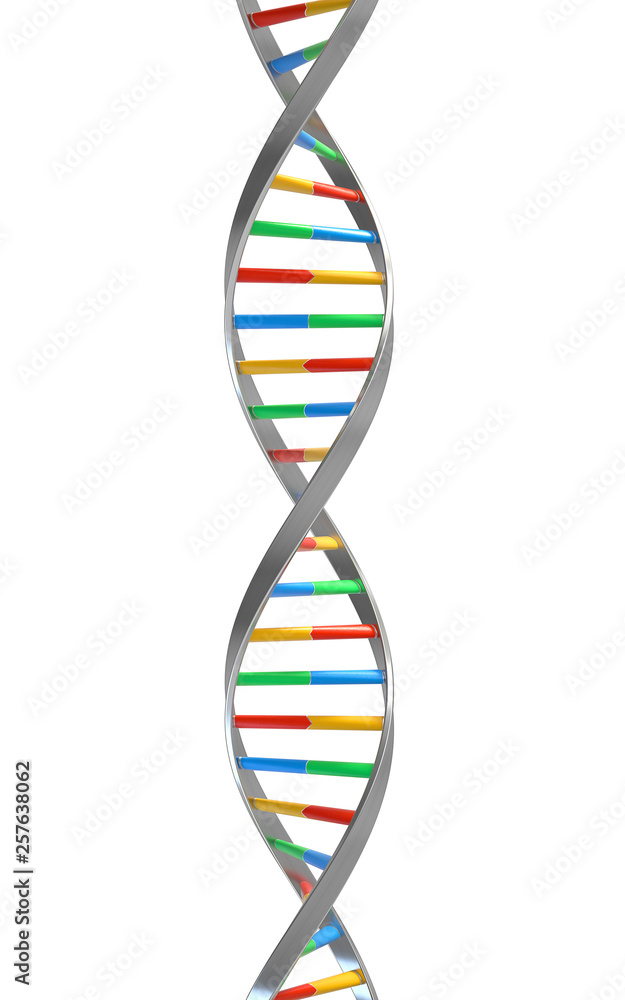 Poster dna molecules, structure of the genetic code, 3d rendering,conceptual image.