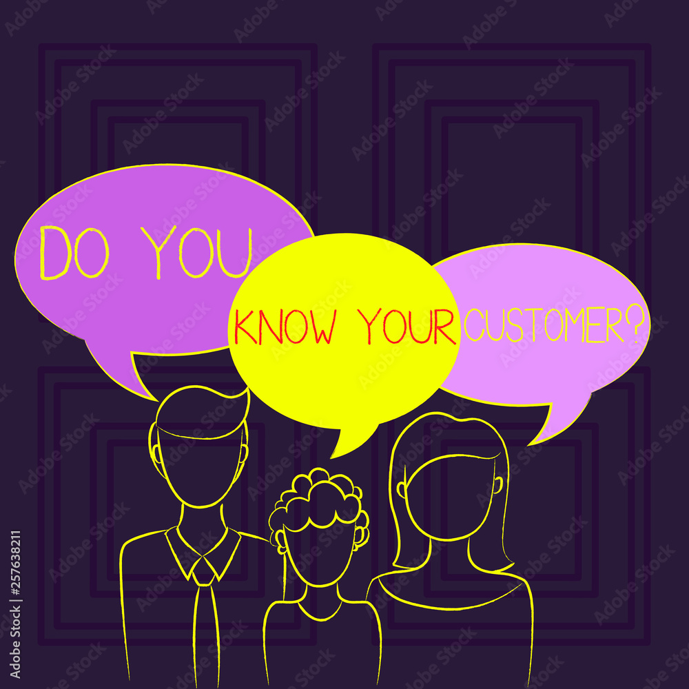 Poster handwriting text do you know your customer question. conceptual photo service identify clients with 