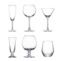 Empty glass with reflection.