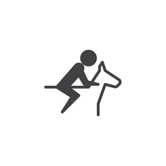 Fototapeta na wymiar Horse rider, riding vector icon. filled flat sign for mobile concept and web design. Equestrian sport glyph icon. Symbol, logo illustration. Pixel perfect vector graphics
