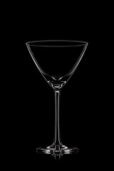 Martini  glass on black.