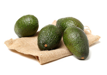 Avocado on white background
