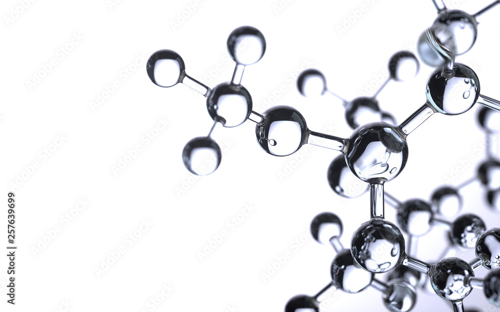 Poster molecule model. science concept. 3d rendering,conceptual image.